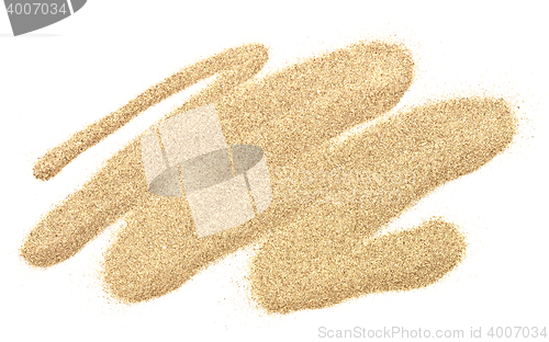 Image of sand on white