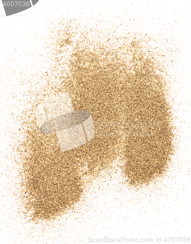 Image of sand on white