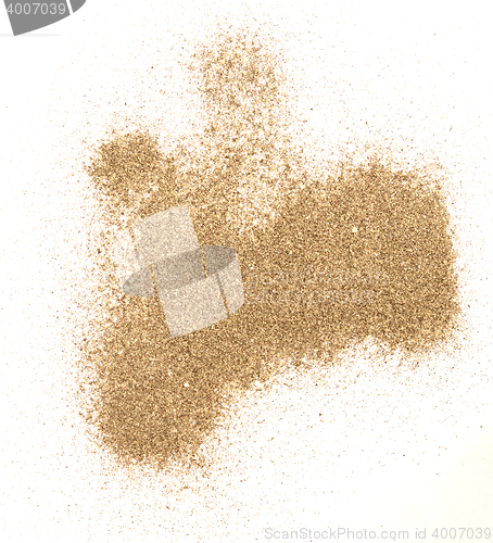 Image of sand on white