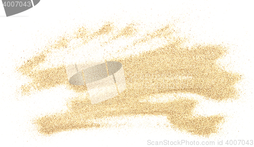 Image of sand on white