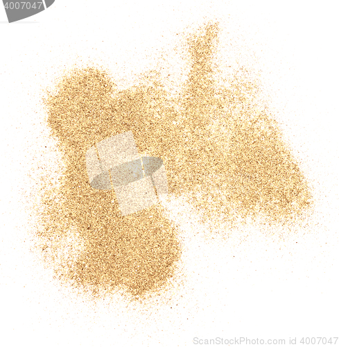 Image of sand on white