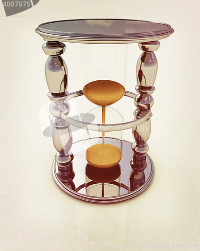 Image of Handglass. 3D illustration. Vintage style.