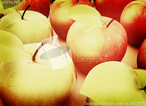 Image of apples . 3D illustration. Vintage style.