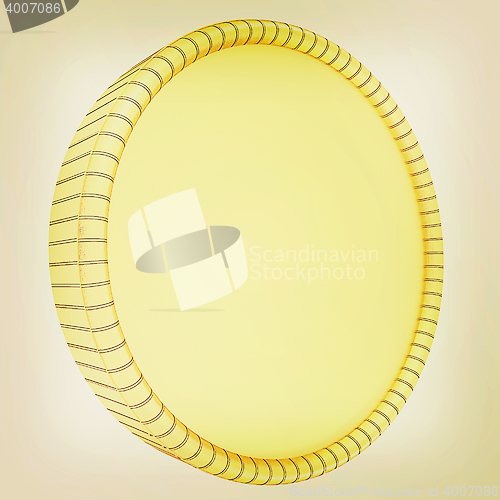 Image of Gold coin. 3D illustration. Vintage style.
