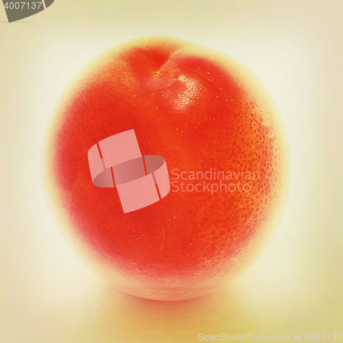 Image of fresh peaches. 3D illustration. Vintage style.
