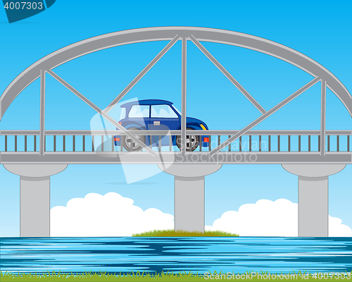 Image of Bridge through river
