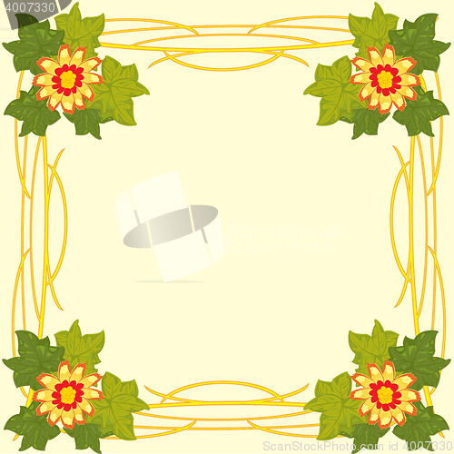 Image of Decorative frame with flower