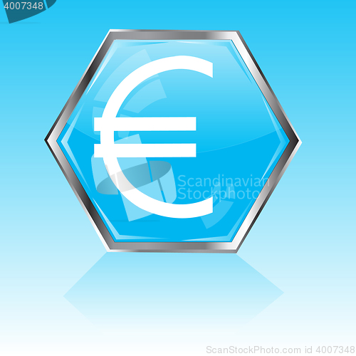 Image of Button with sign euro