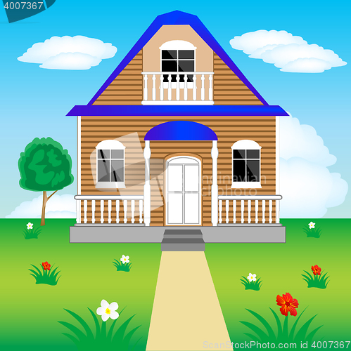 Image of House on nature