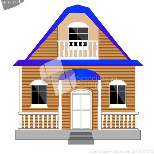 Image of Small house on white background