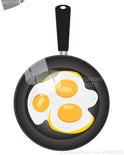Image of Omelette from egg on griddle