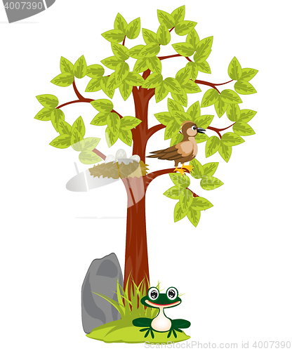 Image of Year tree with jack and bird