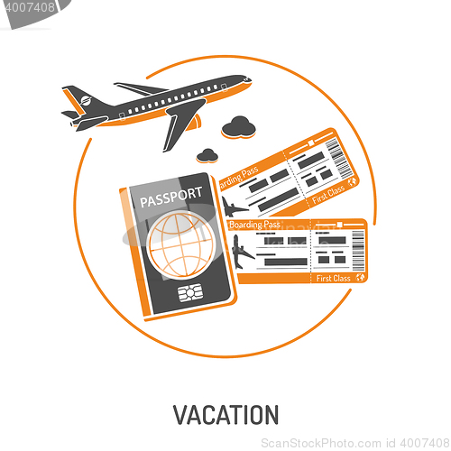 Image of Vacation Time and Tourism Concept