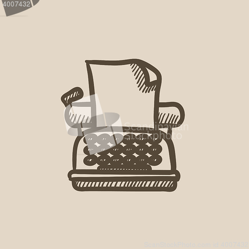 Image of Typewriter sketch icon.