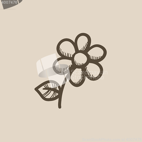 Image of Flower sketch icon.