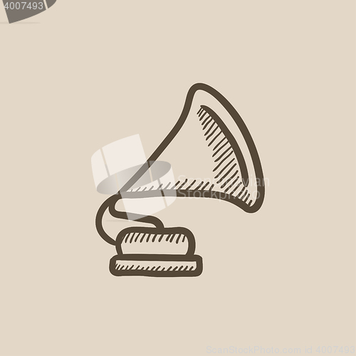 Image of Gramophone sketch icon.