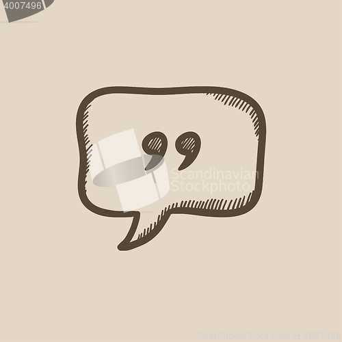 Image of Speech bubble sketch icon.