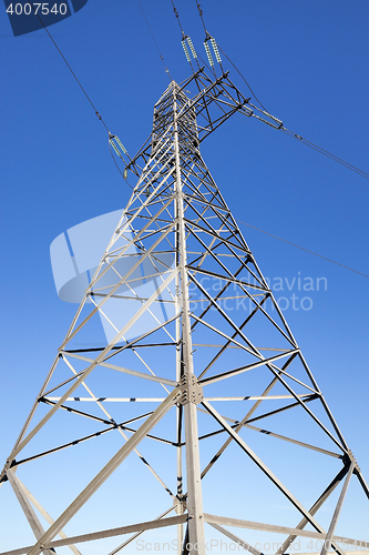 Image of High-voltage power poles