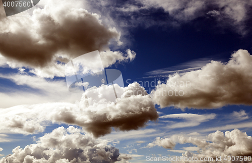 Image of photographed the sky with clouds