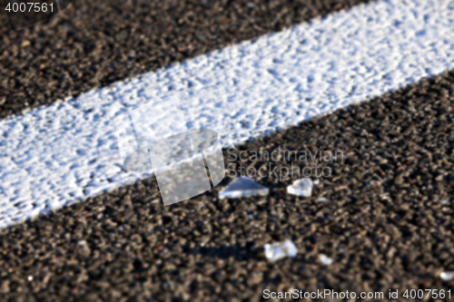 Image of glass on the pavement