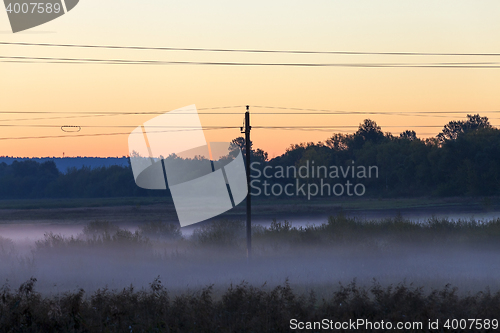 Image of High-voltage power poles