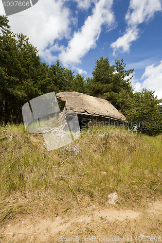 Image of destroy buildings, forest