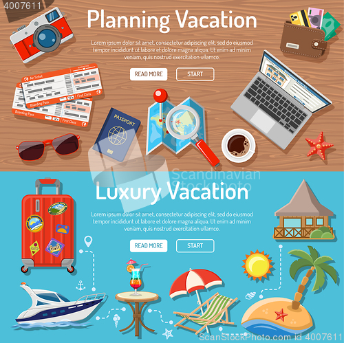 Image of Planning Luxury Vacation Concept