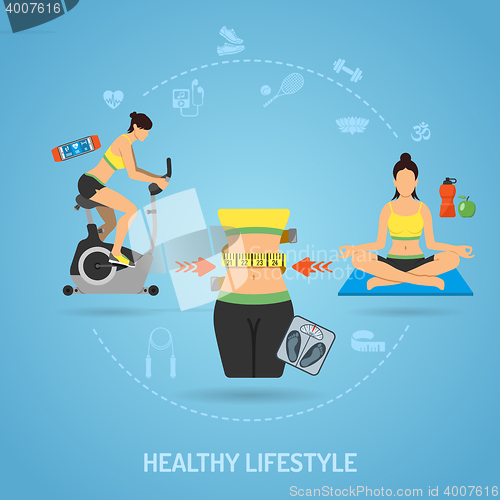 Image of Healthy Lifestyle and Fitness Concept