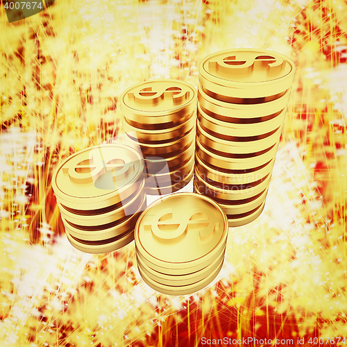 Image of The money for the holiday!. 3D illustration. Vintage style.