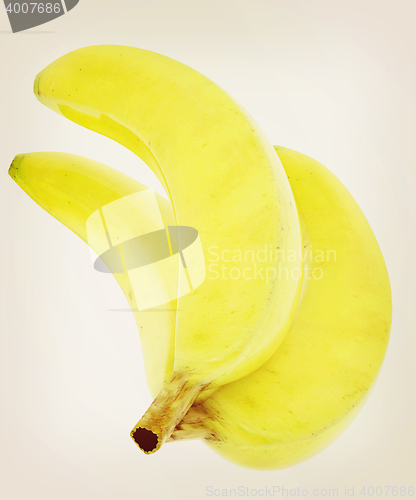 Image of bananas. 3D illustration. Vintage style.