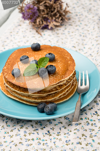 Image of Pancakes with fresh blackberries