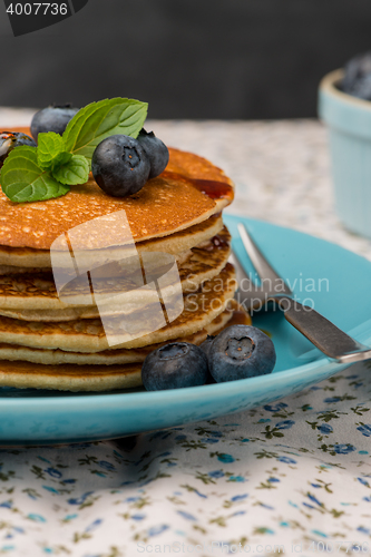 Image of Pancakes with fresh blackberries