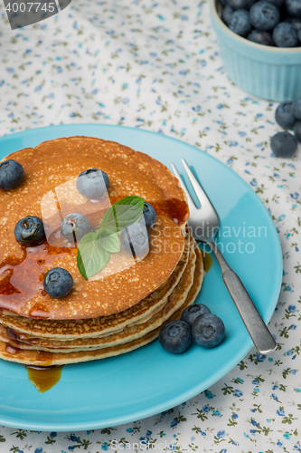 Image of Pancakes with fresh blackberries