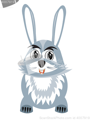 Image of Drawing hare on white background
