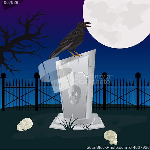 Image of Night on graveyard