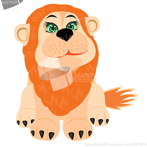 Image of Illustration lion on white background