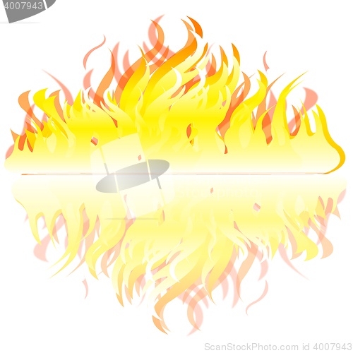 Image of Flame on white background