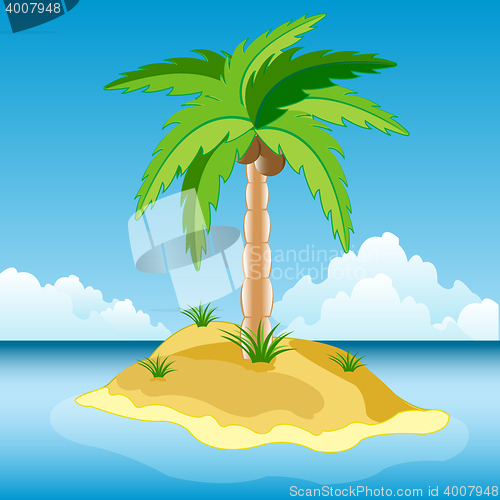 Image of Desert island in ocean