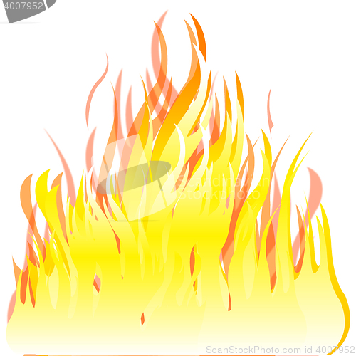 Image of Fire on white background