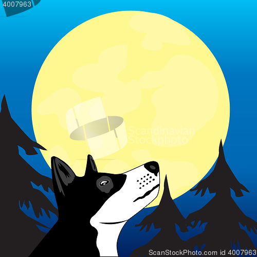 Image of Dog wails on moon