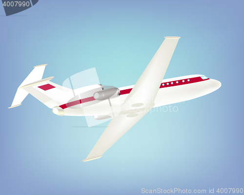 Image of Big passenger plane in sky
