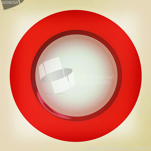Image of Button. 3D illustration. Vintage style.