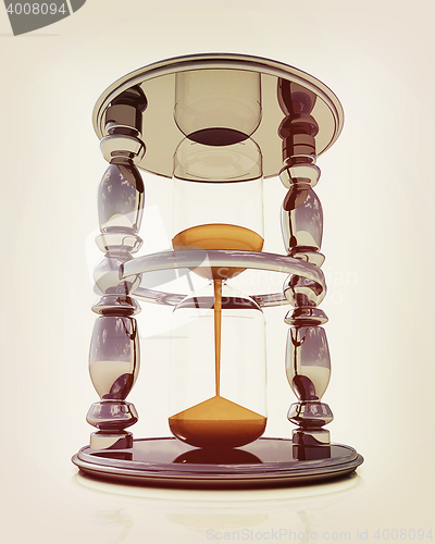 Image of Handglass. 3D illustration. Vintage style.