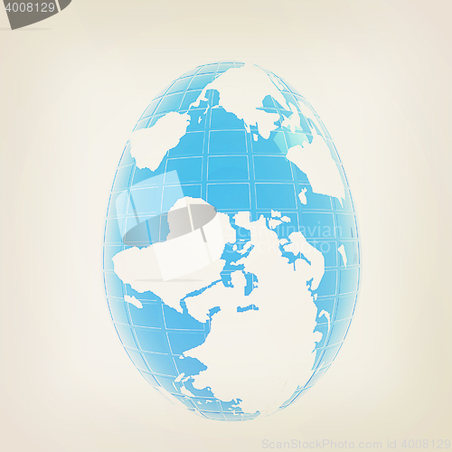 Image of Global Easter. 3D illustration. Vintage style.