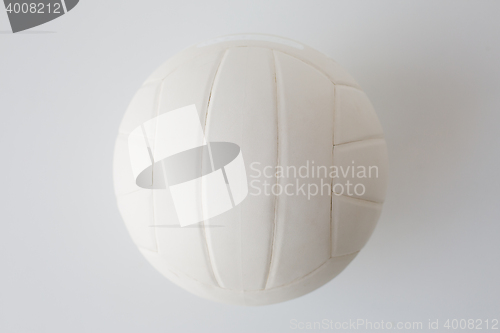 Image of close up of volleyball ball on white