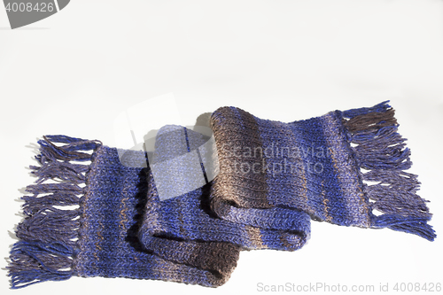 Image of woolen scarf on white background highly detailed