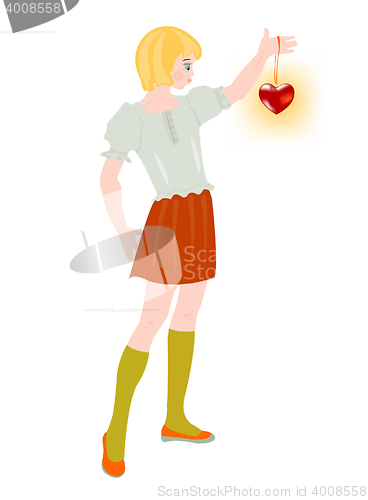 Image of Girl with heart