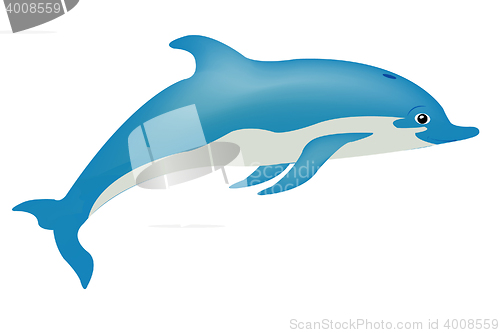 Image of Fish dolphin on white