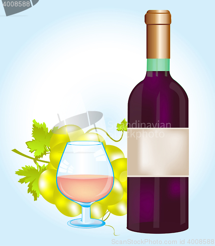 Image of Bottle blame and grape