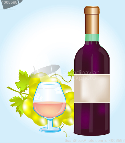 Image of Bottle blame and grape